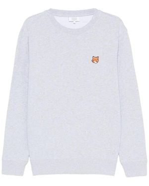 Maison Kitsuné Maison Kitsuné Felpa Fox Head - White