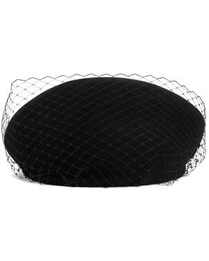 Maison Michel New Bonni Veil Hat - Black