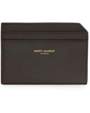 Saint Laurent Paris Open Card Case - Black