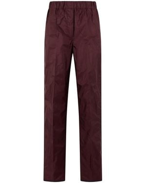 Prada Straight Re-Nylon Trousers - Red