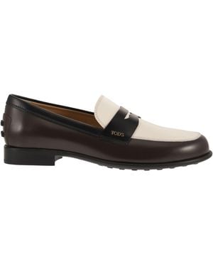 Tod's Two-Tone Calfskin Leather Loafers - Black