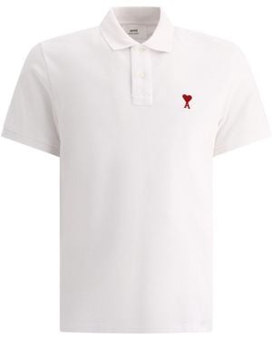 Ami Paris Ami De Coeur Polo Shirt - White