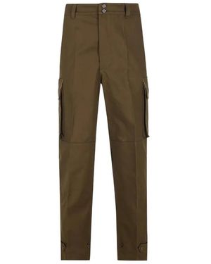 Valentino Garavani Cargo Trousers With Vlogo Signature - Green