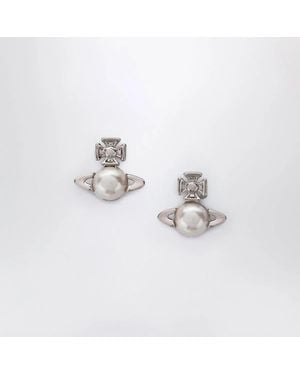 Vivienne Westwood Balbina Earrings With Pearl - Metallic