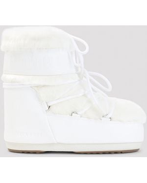 Moon Boot Icon Low Faux Fur Boots - White