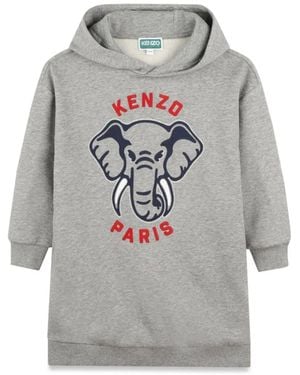 KENZO Hooded Dress - Grey