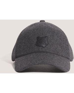 Maison Kitsuné Maison Kitsuné Fox Head Cap - Blue