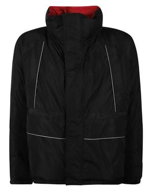 Balenciaga Oversized Padded Logo Parka Coat - Black