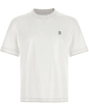 Brunello Cucinelli Double Layer T-Shirt - White