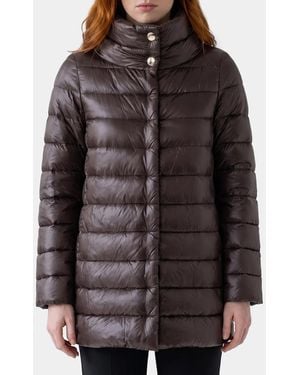 Herno Amelia Quilted Nylon Parka - Brown