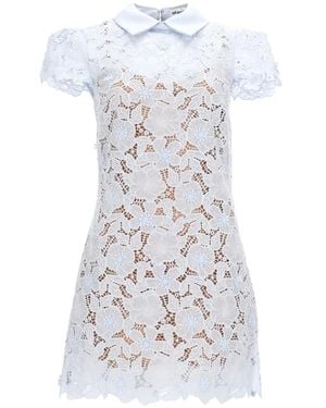 Self-Portrait Lace Mini Dress - White