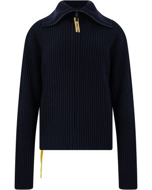 Fendi Cardigan With Zipper - Blue