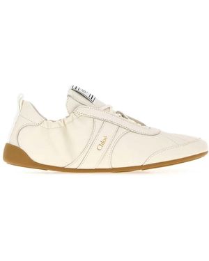 Chloé Ivory Leather Kick Trainers - White