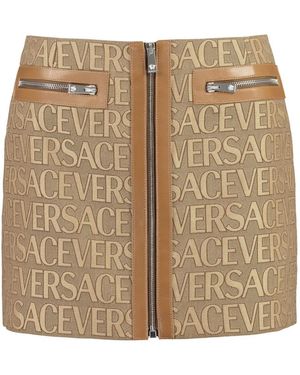 Versace Jacquard Mini Skirt - Natural