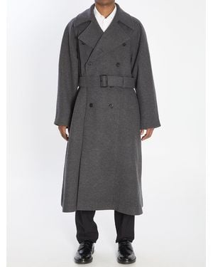 Saint Laurent Long Coat - Gray