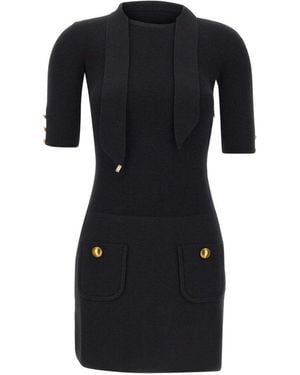 Elisabetta Franchi Embellished Mini Dress - Black