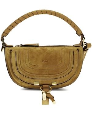 Chloé Marcie Leather Shoulder Bag - Metallic