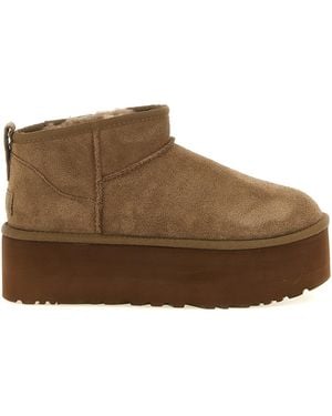 UGG 'Classic Ultra Mini Platform' Ankle Boots - Brown