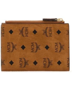 MCM Aren Visetos Small Wallet Mni Co - Brown