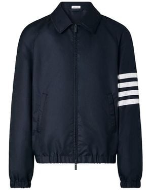 Thom Browne Shiny Ripstop 4-Bar Track Jacket - Blue