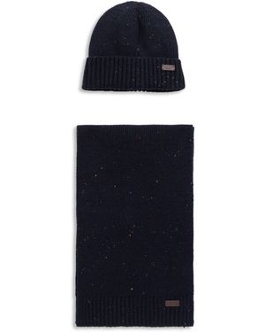 Barbour Hat And Scarf Set - Blue
