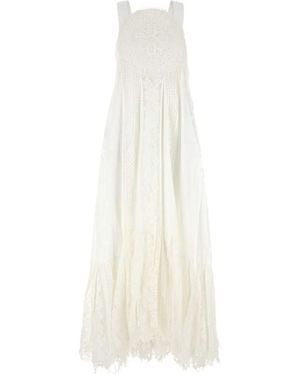 Loewe Cotton And Lace Paula Ibiza Dress - White