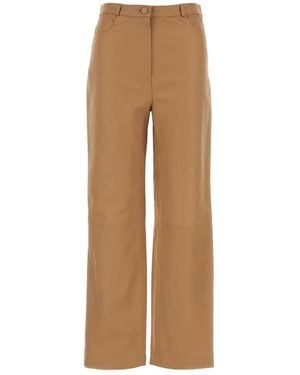 Loulou de Saison Cobe Lds Straight Leg Trousers - Natural