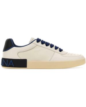 Dolce & Gabbana Dolce & Gabbana Leather Lace-Up Trainer - Multicolour