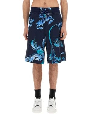Versace Jeans Couture Cotton Shorts - Blue