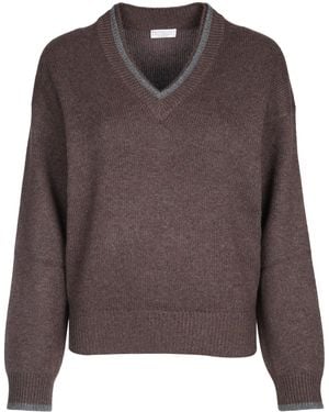 Brunello Cucinelli Scollo V - Brown