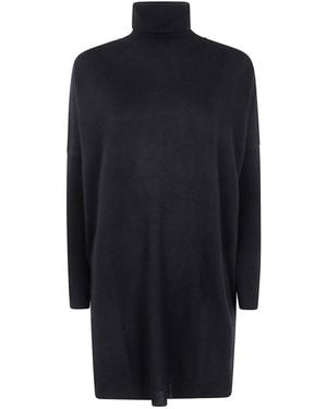 ABSOLUT CASHMERE "Amira" High Neck Maxi Sweater - Blue