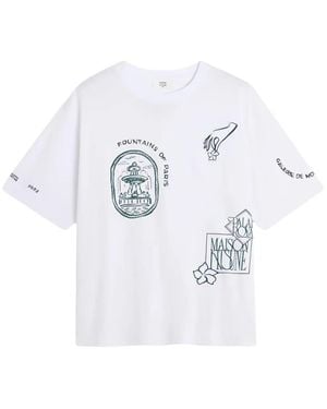 Maison Kitsuné Art Nouveau Stamps Oversize Tee Shirt - White