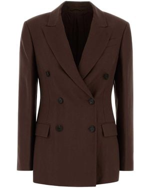 Brunello Cucinelli Jersey Blazer - Brown