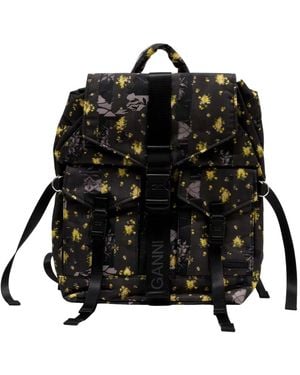 Ganni Zaino Retech Con Logo - Black