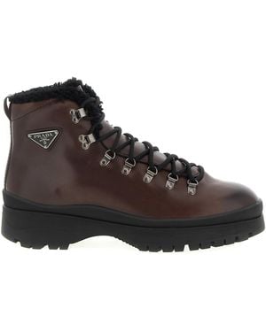 Prada 'Brixxen' Ankle Boots - Brown