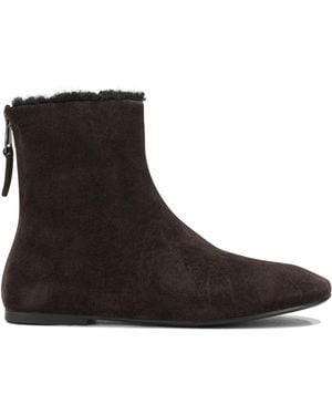 Strategia Suede Leather Boots Ankle - Black
