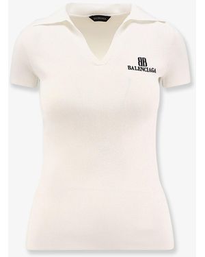Balenciaga Viscose Blend Sweater - Natural