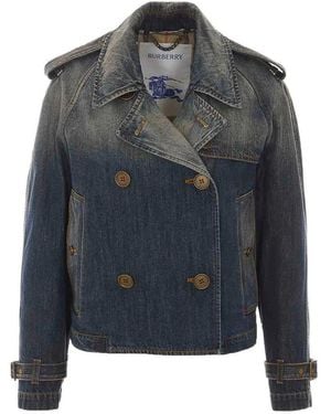 Burberry Denim Haltye Denim Jacket - Blue