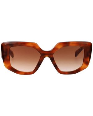 Prada Cognac Tortoise Acetate Sunglasses - Brown