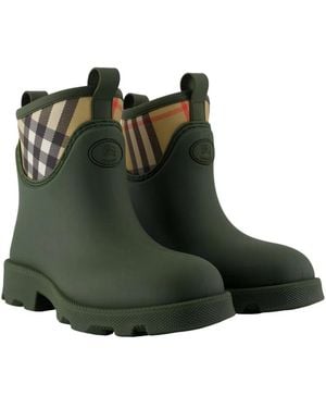 Burberry Marsh Stamp Low Ankle Boots - Green