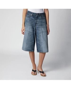Haikure Wide Bermuda Shorts - Blue