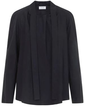 Lemaire Squid Ink Ascot Blouse - Blue