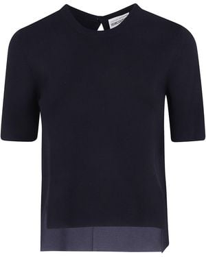 Semicouture "Kitty" 3/4 Sleeves Sweater - Blue