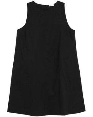Roberto Collina A-Line Cotton Mini Dress - Black