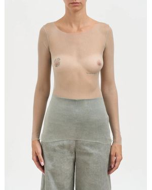 Cortana Silk Tulle Top - Grey