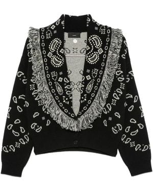 Alanui Cashemre And Wool Cardi-Bomber - Black
