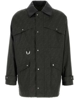 Fendi Ff Jacquard Jacket - Black