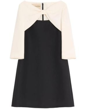 Valentino Wool And Silk Mini Dress - Black