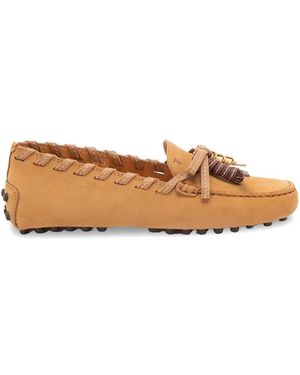 Tod's Gommino Suede Leather Loafers - Brown