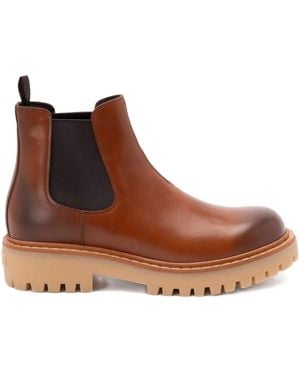 Prada Leather Ankle Boot - Brown